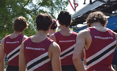 UMass rowers at the American Collegiate Rowing Association’s National Championship Regatta in May 2026.