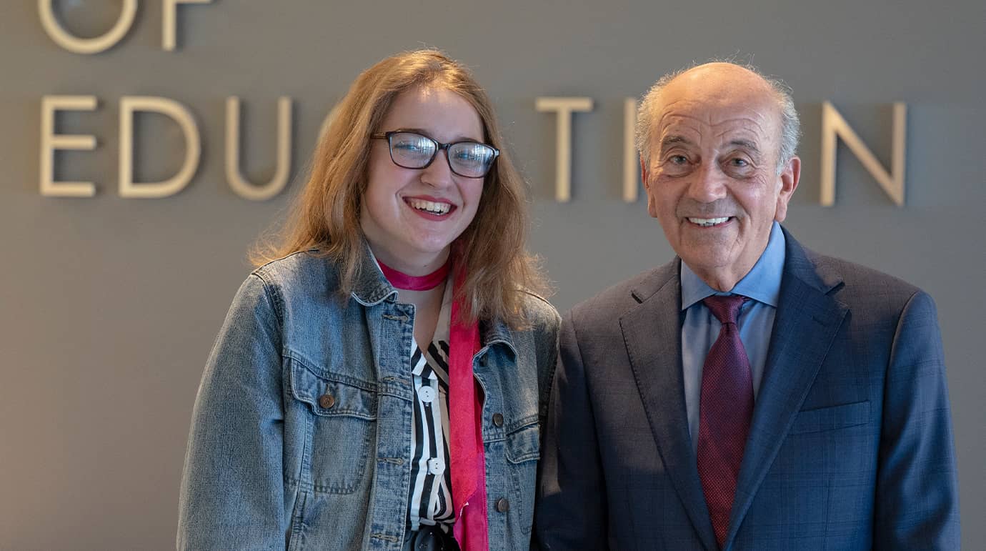 Faith Motta ’28 and Don Davis ’74