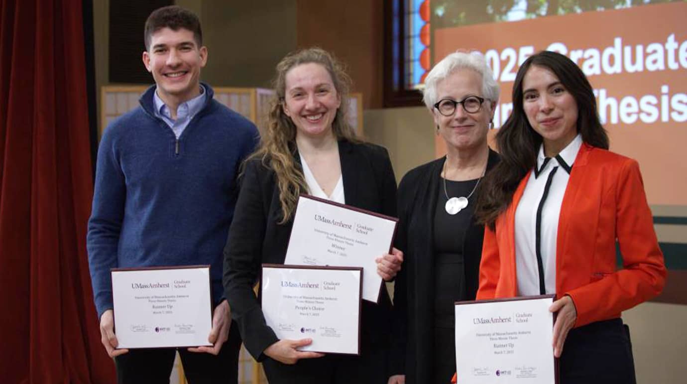 Dean Urla with 3MT winner and co-runner ups.