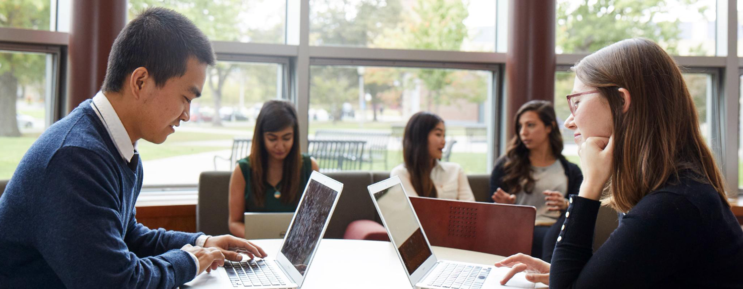Students at their laptops