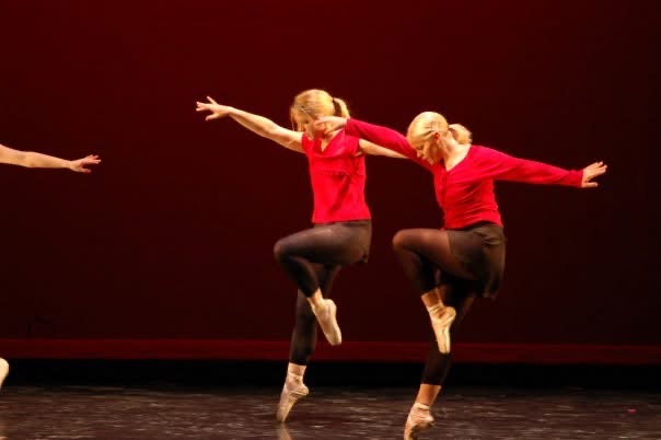 As an undergraduate student, Jillian Clark, at back, choreographed and performed in the “Emerging Choreographer's Series” for the UMass Dance Department in 2008.  