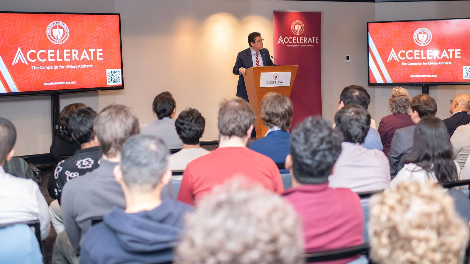 Chancellor Reyes speaking in Seattle