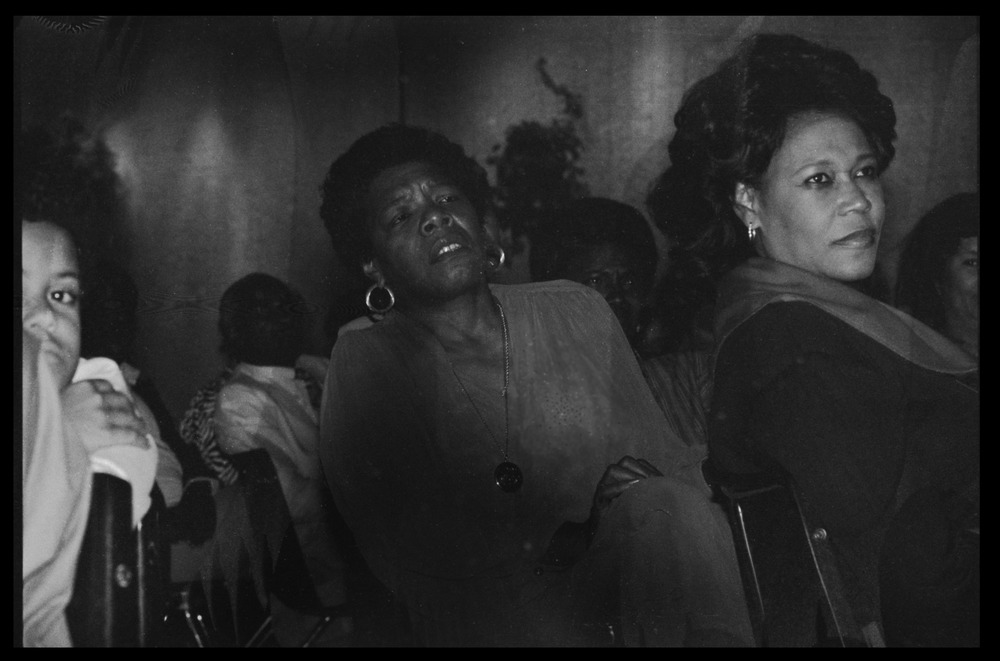 Maya Angelou at James Baldwin's birthday party, 1984. Photo by Irma McClaurin.
